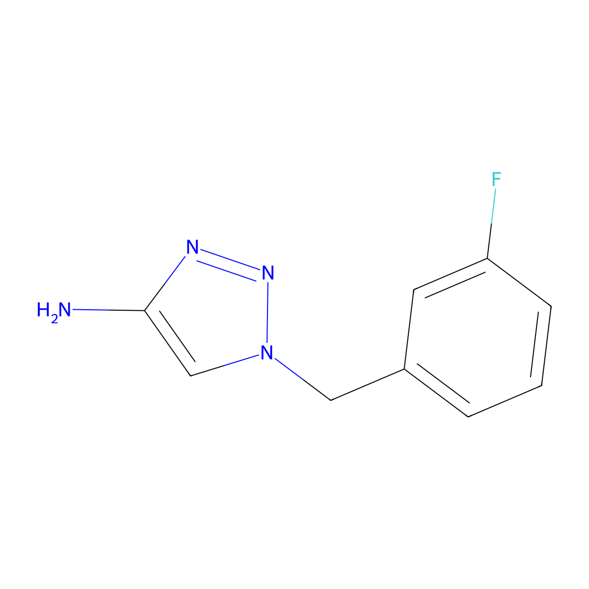 1-(3-Fluorobenzyl)-1H-1,2,3-triazol-4-amine molecular structure, CAS 1443288-10-5