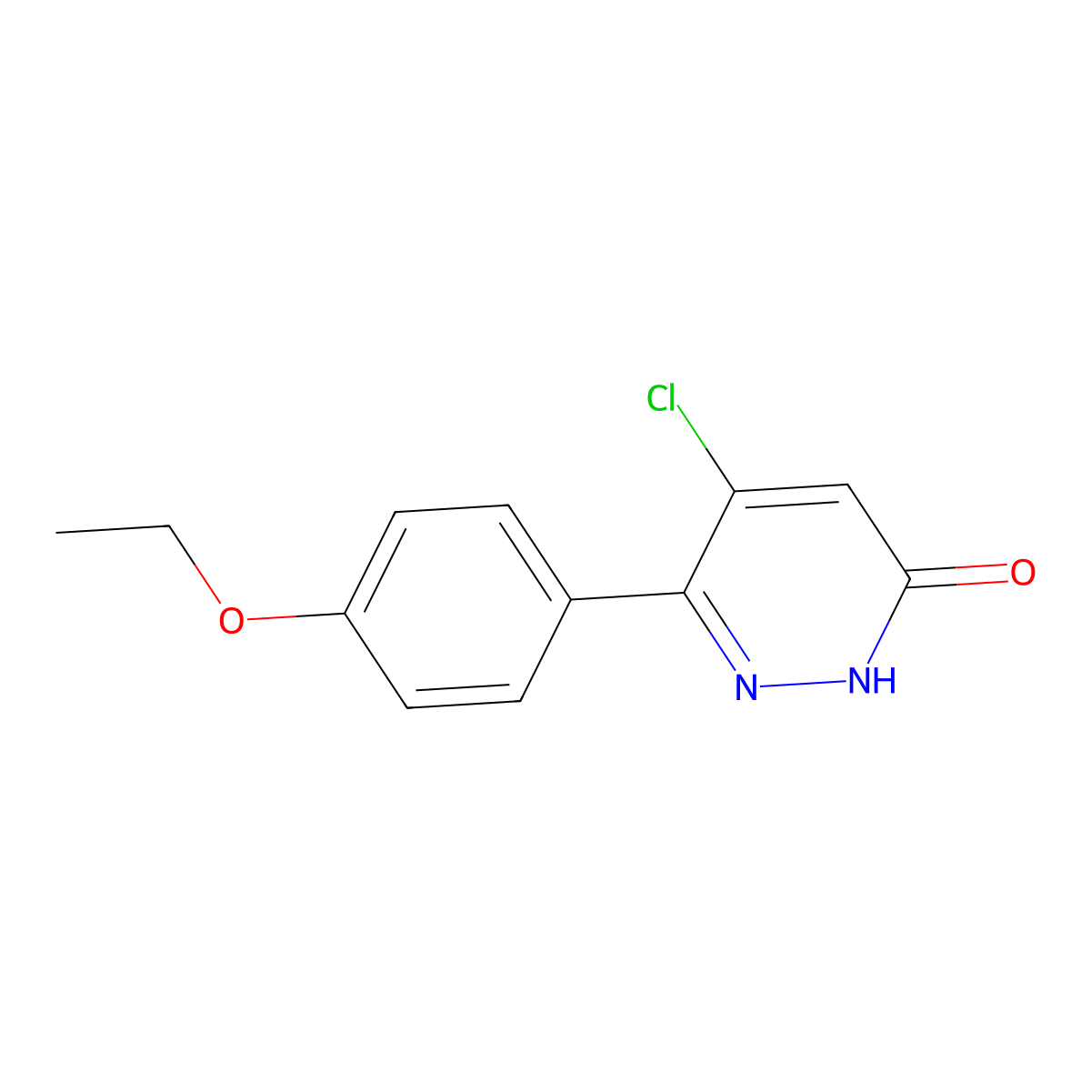 5-Chloro-6-(4-ethoxyphenyl)pyridazin-3(2H)-one molecular structure, CAS 1443288-25-2