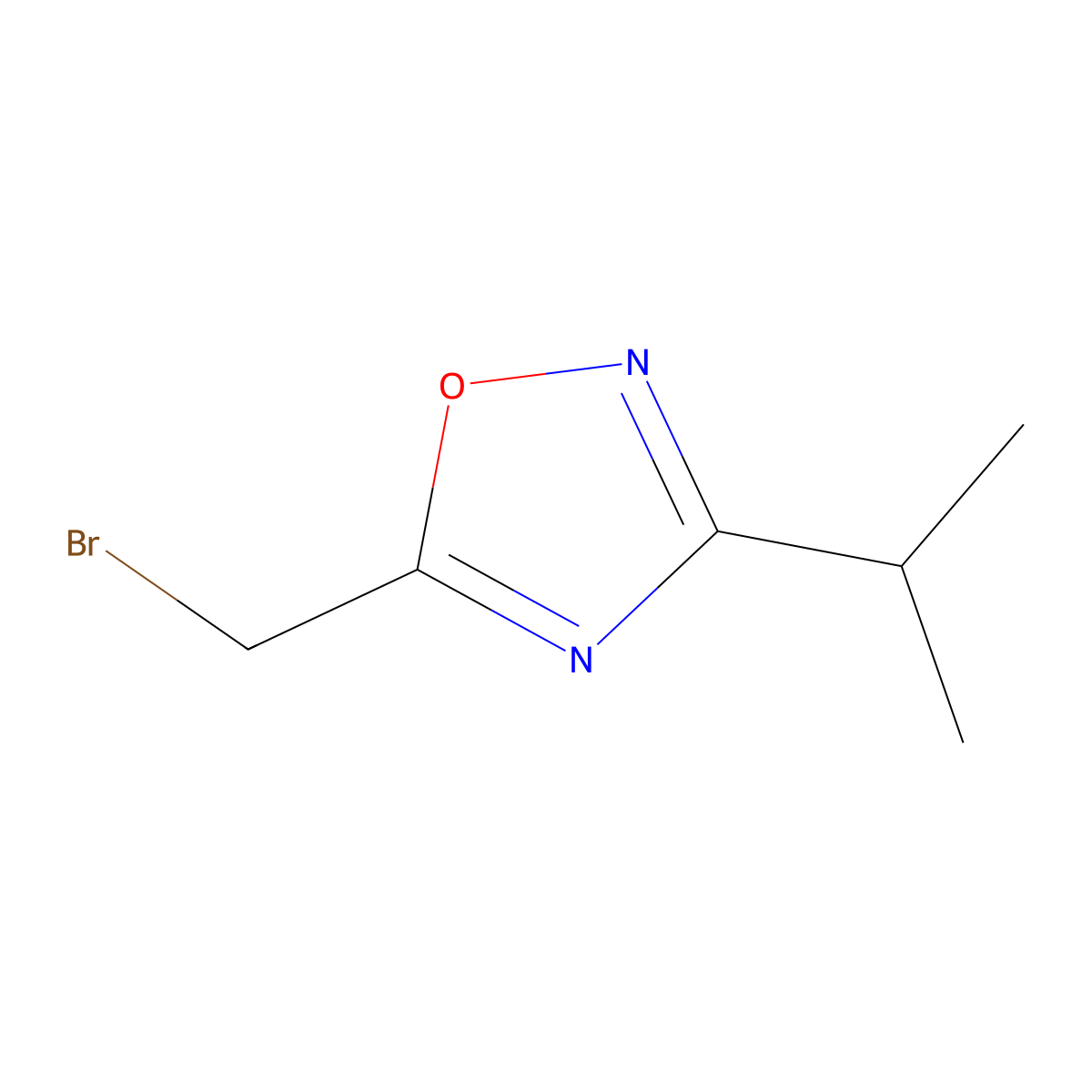 5-(Bromomethyl)-3-(propan-2-yl)-1,2,4-oxadiazole molecular structure, CAS 1443288-43-4