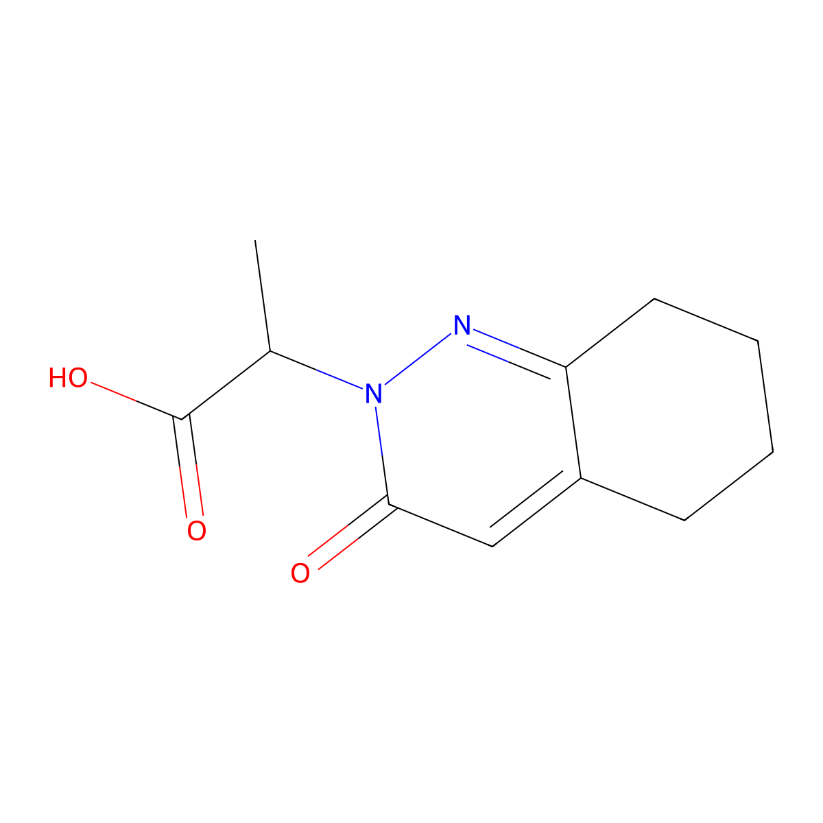2-(3-Oxo-5,6,7,8-tetrahydrocinnolin-2(3H)-yl)propanoic acid molecular structure, CAS 1443288-73-0