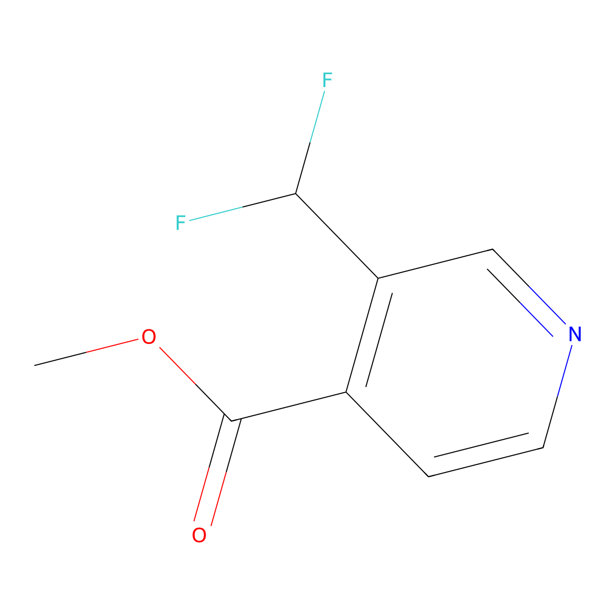 Methyl 3-(difluoromethyl)isonicotinate molecular structure, CAS 1443288-74-1