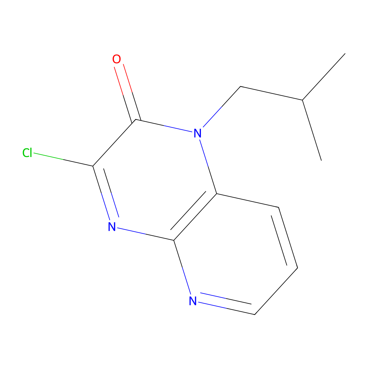 3-Chloro-1-isobutylpyrido[2,3-b]pyrazin-2(1H)-one molecular structure, CAS 1443288-90-1