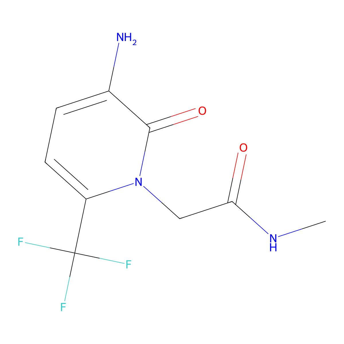 2-(3-Amino-2-oxo-6-(trifluoromethyl)pyridin-1(2H)-yl)-N-methylacetamide molecular structure, CAS 1443288-97-8