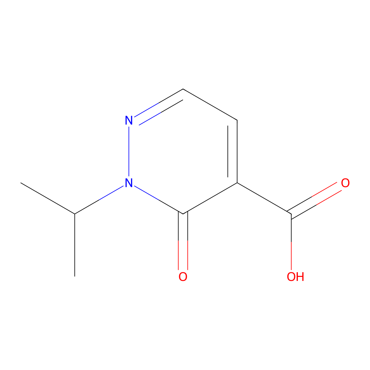 2-Isopropyl-3-oxo-2,3-dihydropyridazine-4-carboxylic acid molecular structure, CAS 1443289-06-2