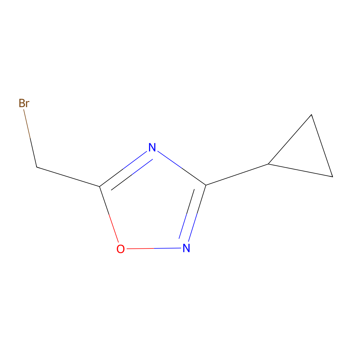 5-(Bromomethyl)-3-cyclopropyl-1,2,4-oxadiazole molecular structure, CAS 1443289-31-3