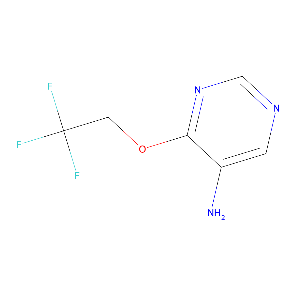 4-(2,2,2-Trifluoroethoxy)pyrimidin-5-amine molecular structure, CAS 1443289-45-9