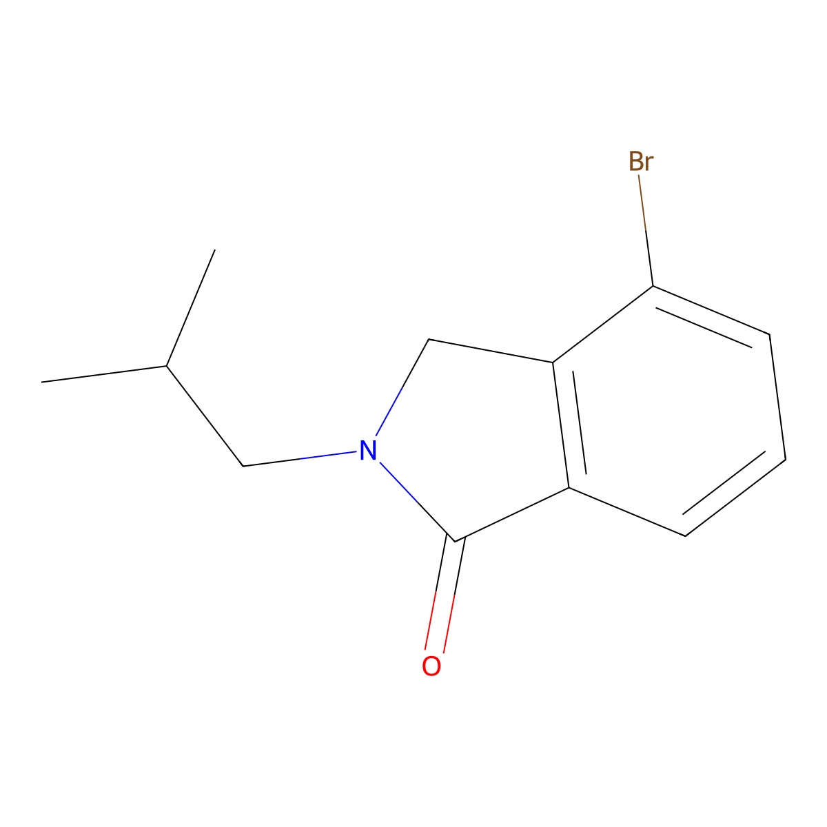 4-Bromo-2-isobutylisoindolin-1-one molecular structure, CAS 1443289-66-4