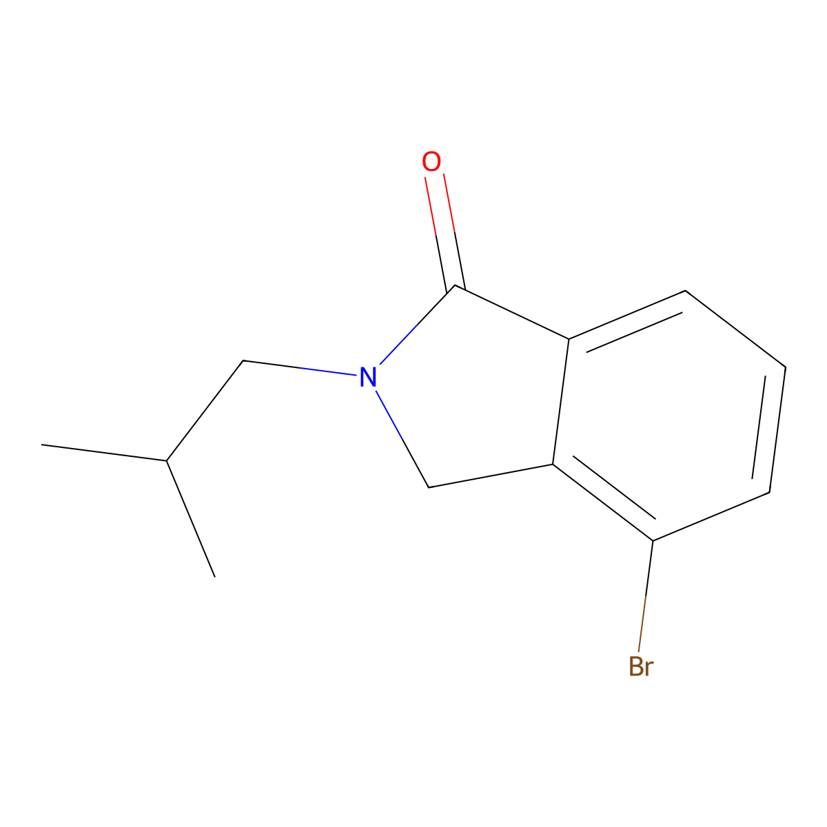 4-Bromo-2-isobutylisoindolin-1-one molecular structure, CAS 1443289-66-4
