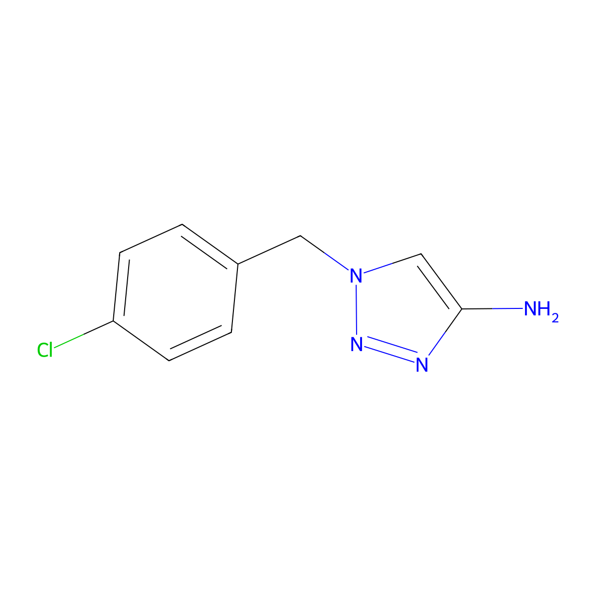 1-(4-Chlorobenzyl)-1h-1,2,3-triazol-4-amine molecular structure, CAS 1443289-70-0