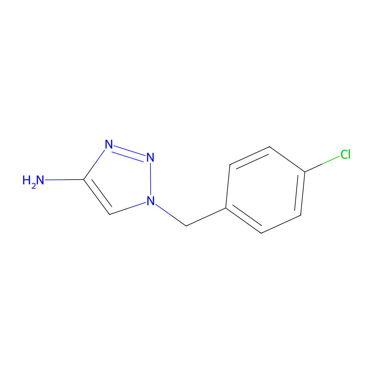1-(4-Chlorobenzyl)-1h-1,2,3-triazol-4-amine molecular structure, CAS 1443289-70-0