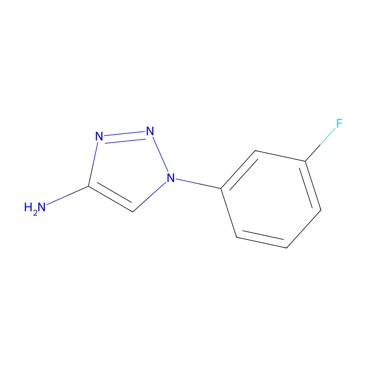 1-(3-Fluorophenyl)-1H-1,2,3-triazol-4-amine molecular structure, CAS 1443289-79-9