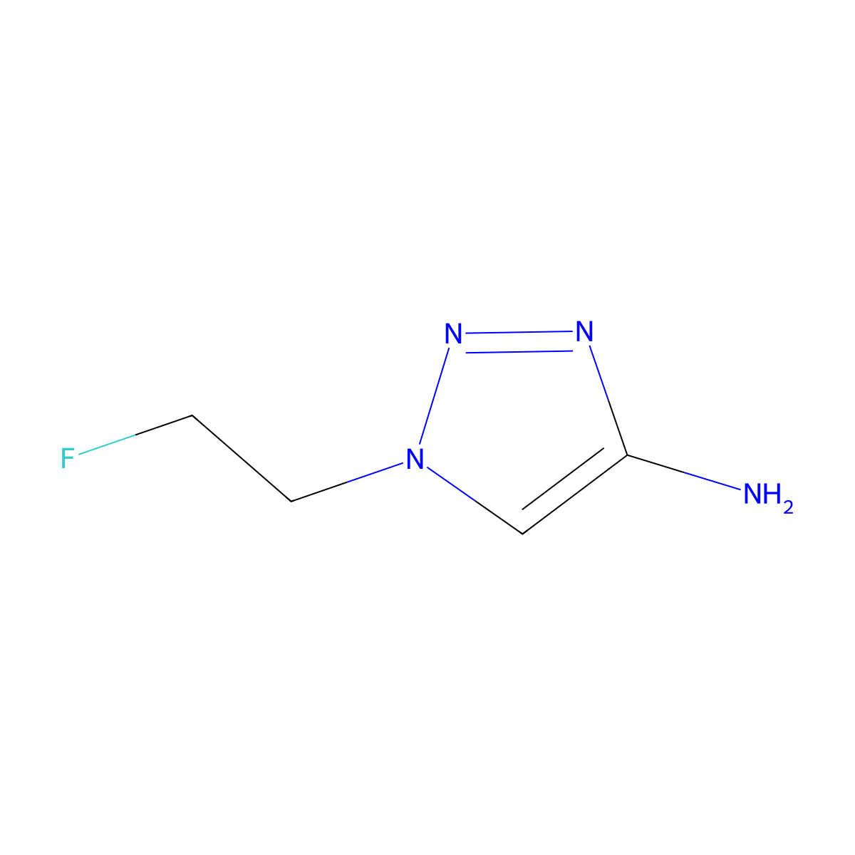 1-(2-fluoroethyl)-1H-1,2,3-triazol-4-amine molecular structure, CAS 1443289-85-7