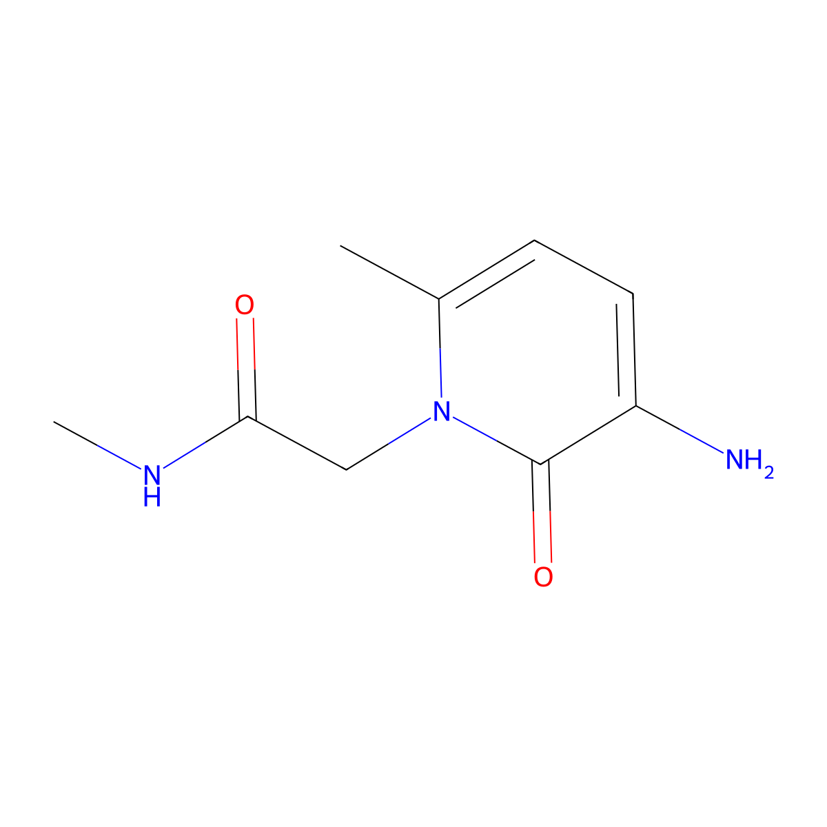 2-(3-Amino-6-methyl-2-oxopyridin-1(2H)-yl)-N-methylacetamide molecular structure, CAS 1443289-95-9