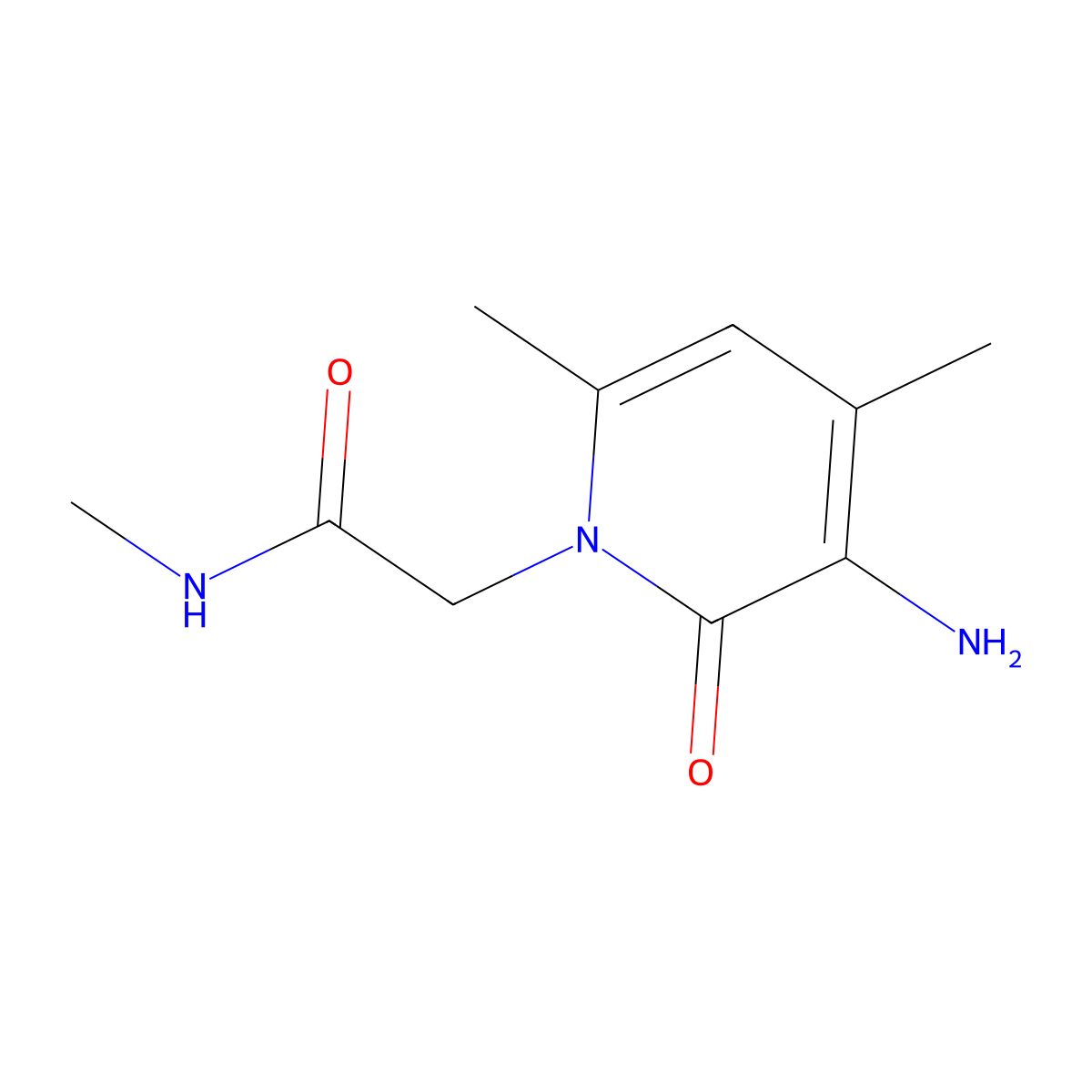 2-(3-Amino-4,6-dimethyl-2-oxopyridin-1(2H)-yl)-N-methylacetamide molecular structure, CAS 1443289-96-0