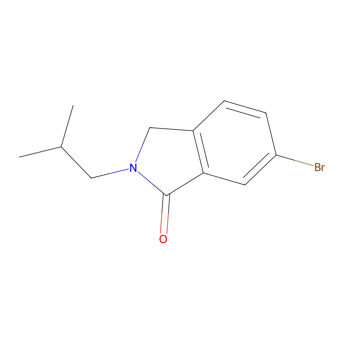 6-Bromo-2-isobutyl-2,3-dihydro-isoindol-1-one molecular structure, CAS 1443290-14-9