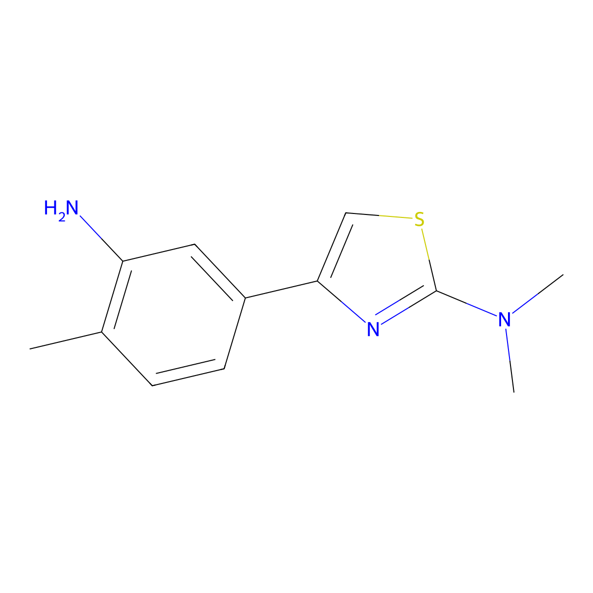 4-(3-Amino-4-methylphenyl)-N,N-dimethylthiazol-2-amine molecular structure, CAS 1443290-18-3