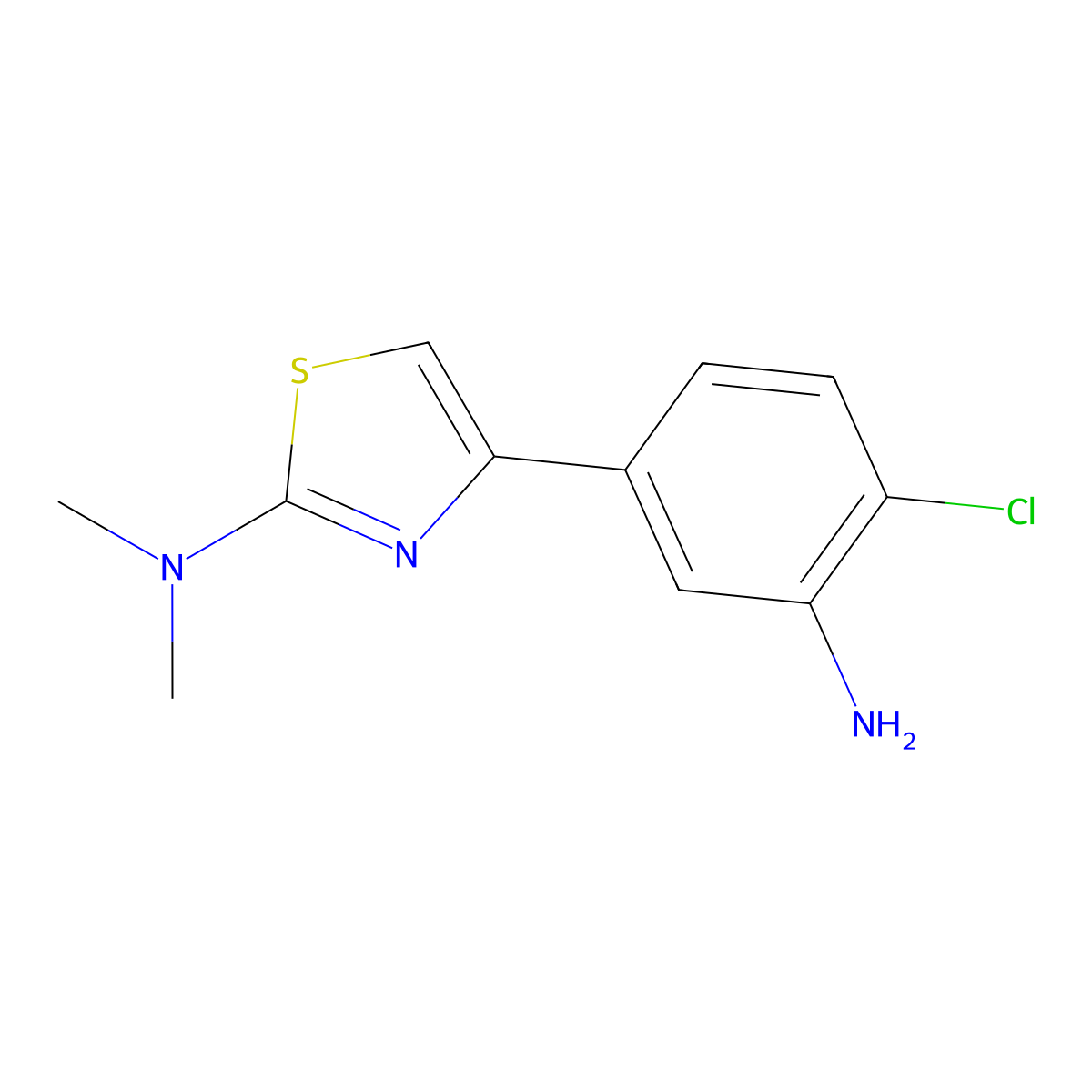 4-(3-Amino-4-chlorophenyl)-N,N-dimethylthiazol-2-amine molecular structure, CAS 1443290-26-3