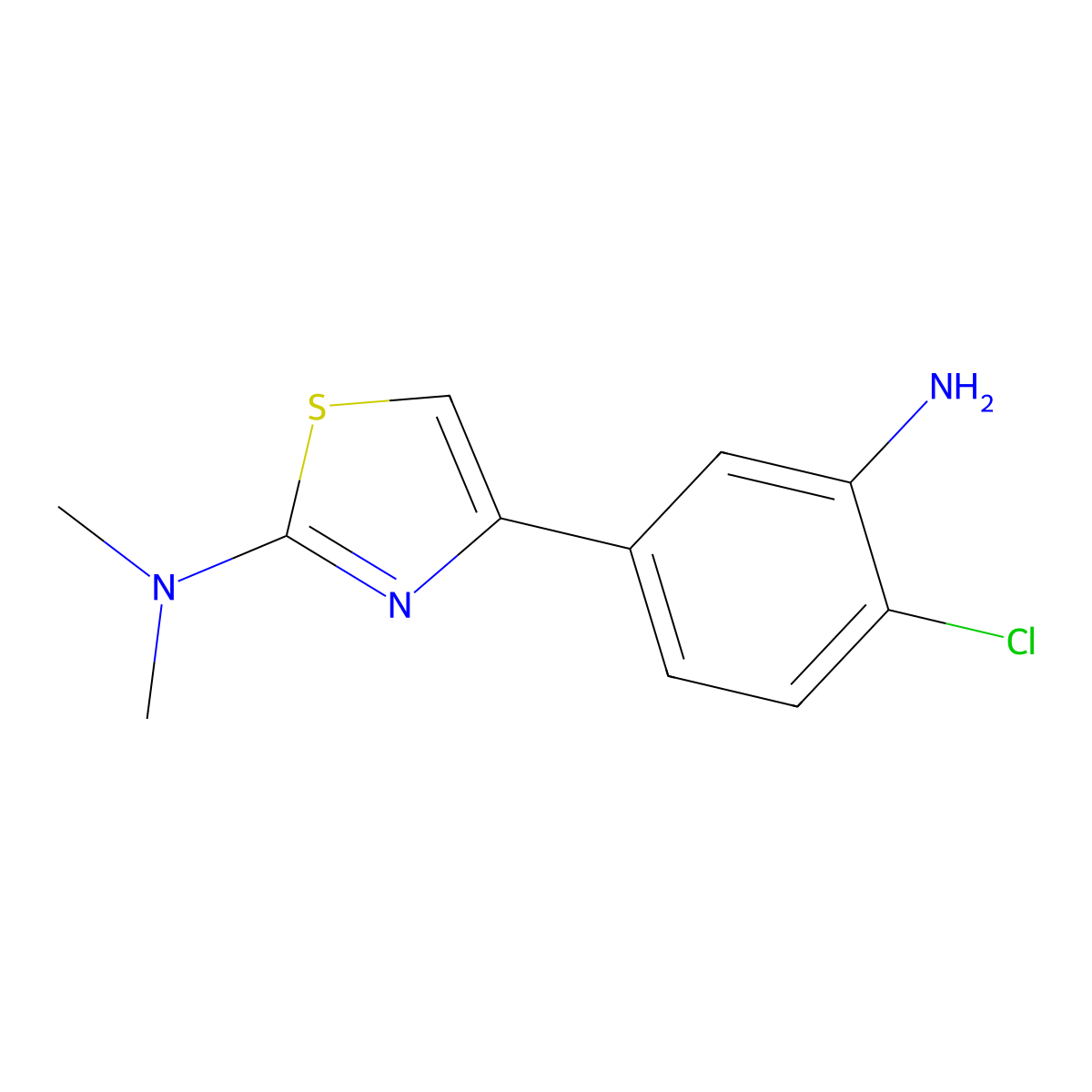 4-(3-Amino-4-chlorophenyl)-N,N-dimethylthiazol-2-amine molecular structure, CAS 1443290-26-3