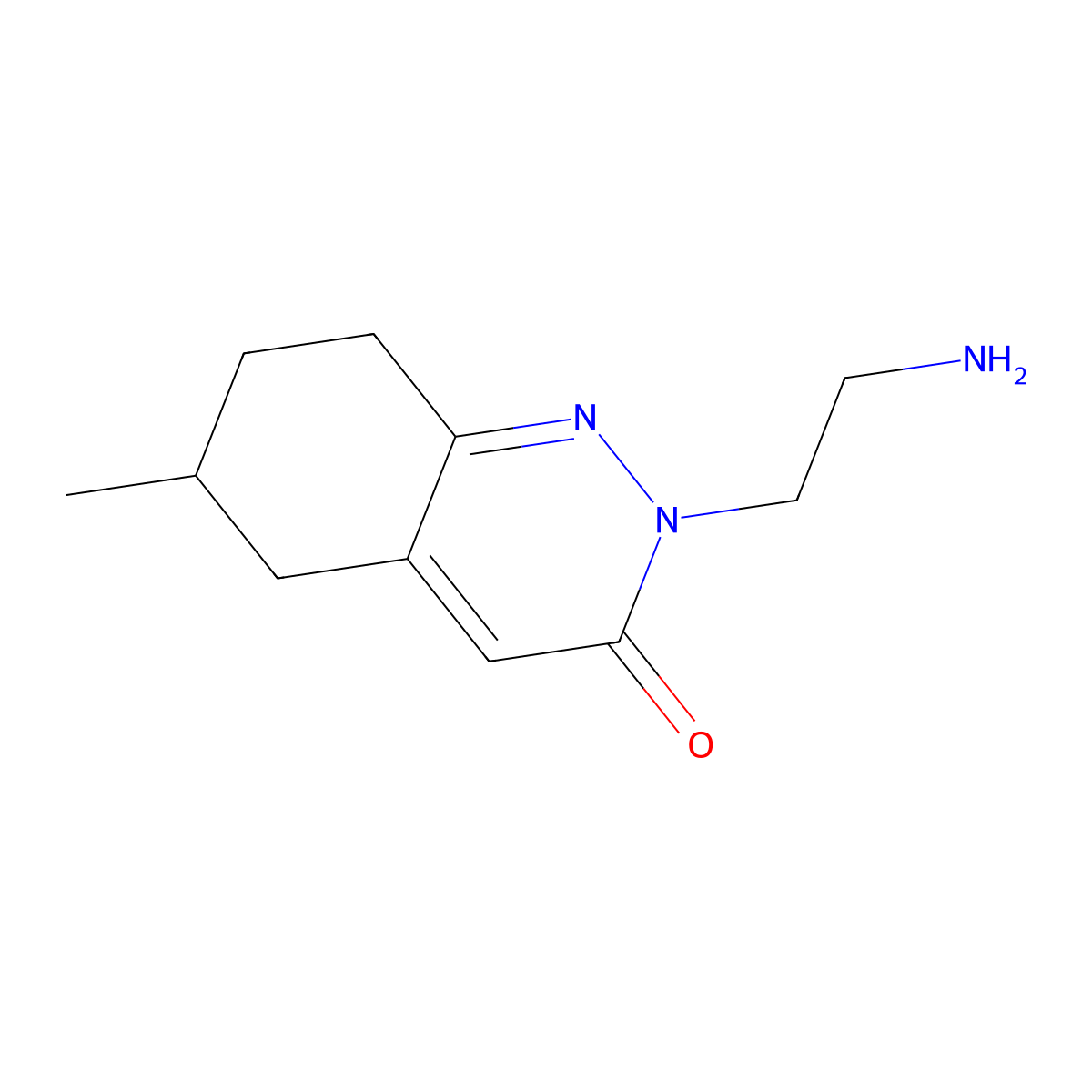 2-(2-aminoethyl)-6-methyl-5,6,7,8-tetrahydrocinnolin-3(2H)-one molecular structure, CAS 1443290-32-1