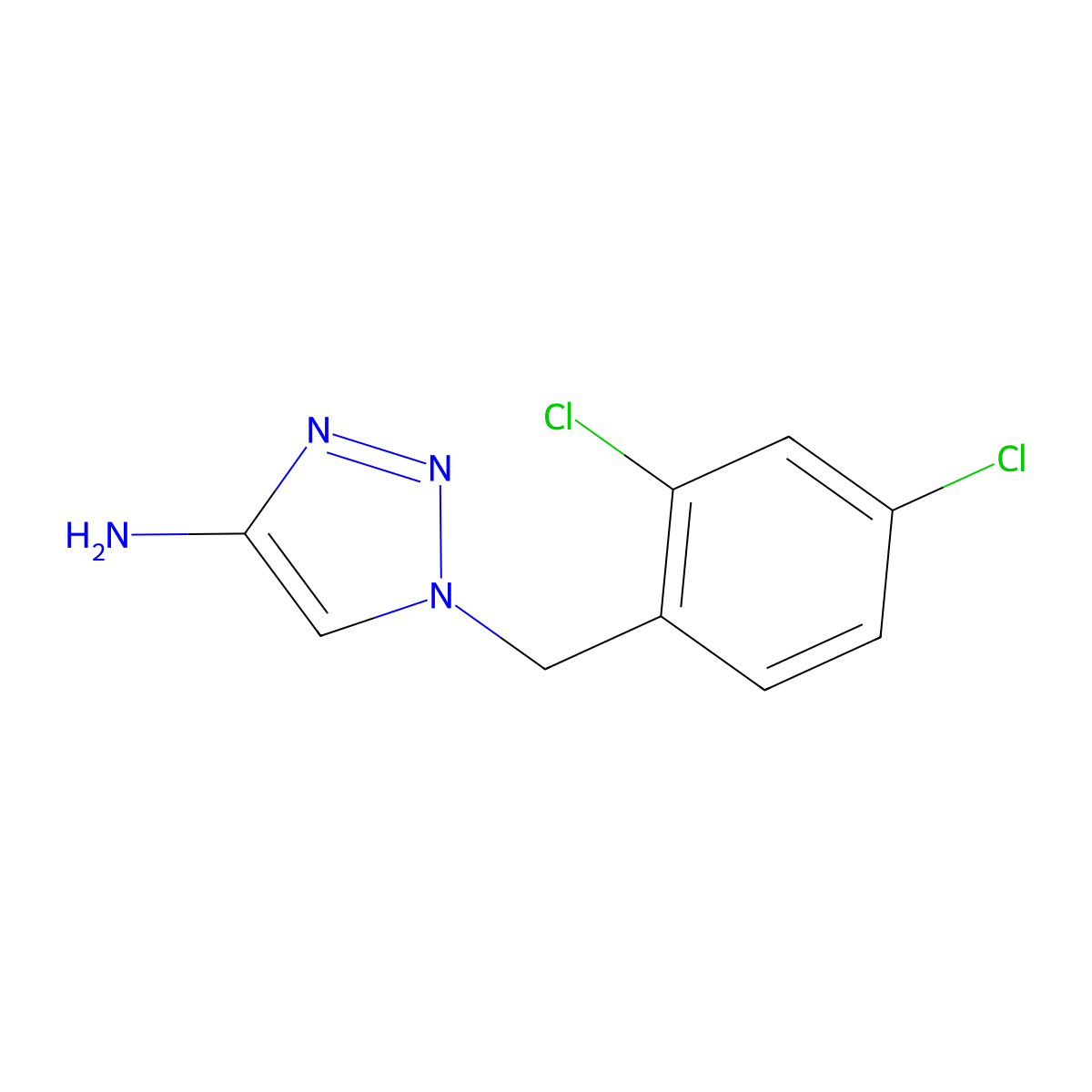 1-(2,4-Dichlorobenzyl)-1H-1,2,3-triazol-4-amine molecular structure, CAS 1443290-34-3