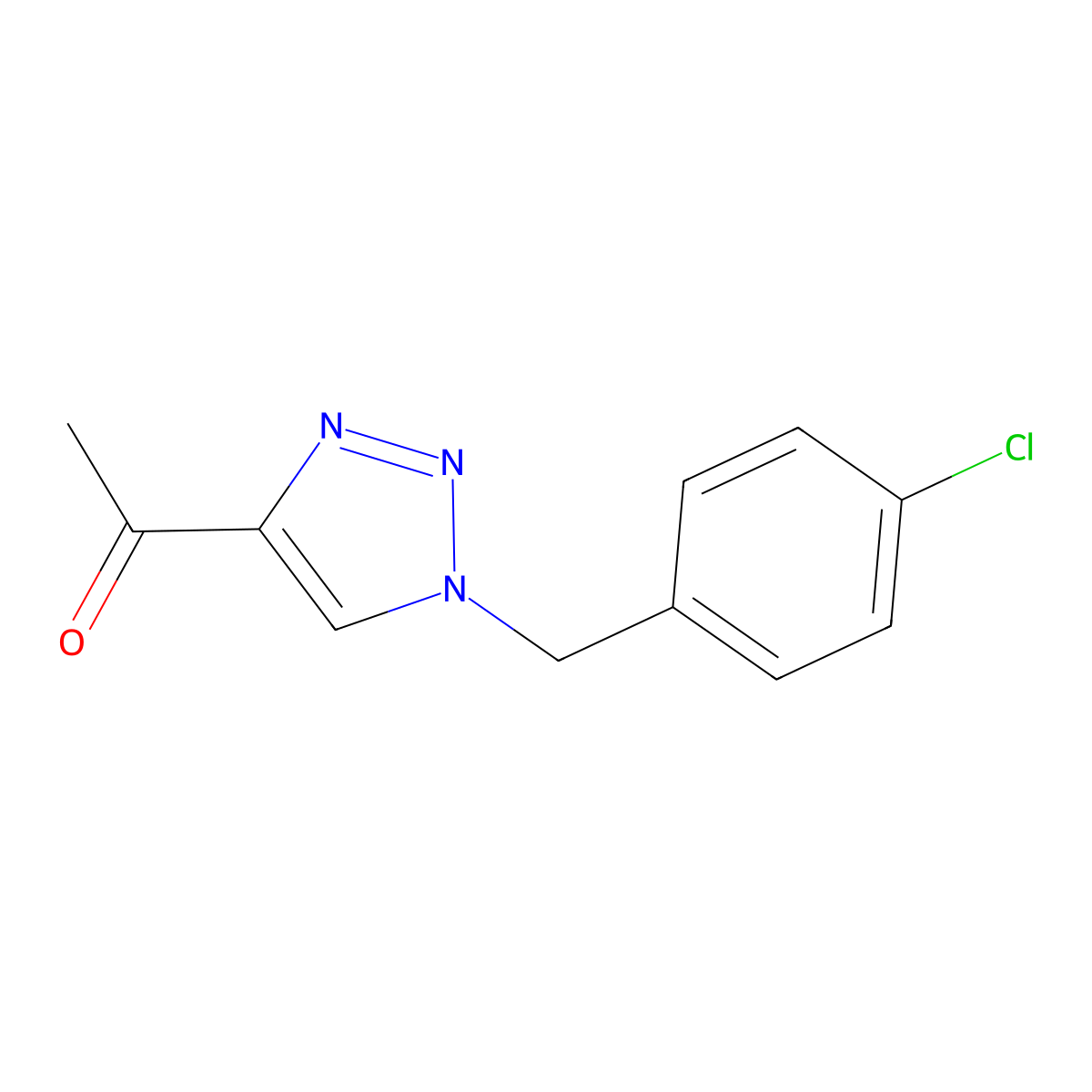 1-(1-((4-chlorophenyl)methyl)-1H-1,2,3-triazol-4-yl)ethan-1-one molecular structure, CAS 1443291-25-5