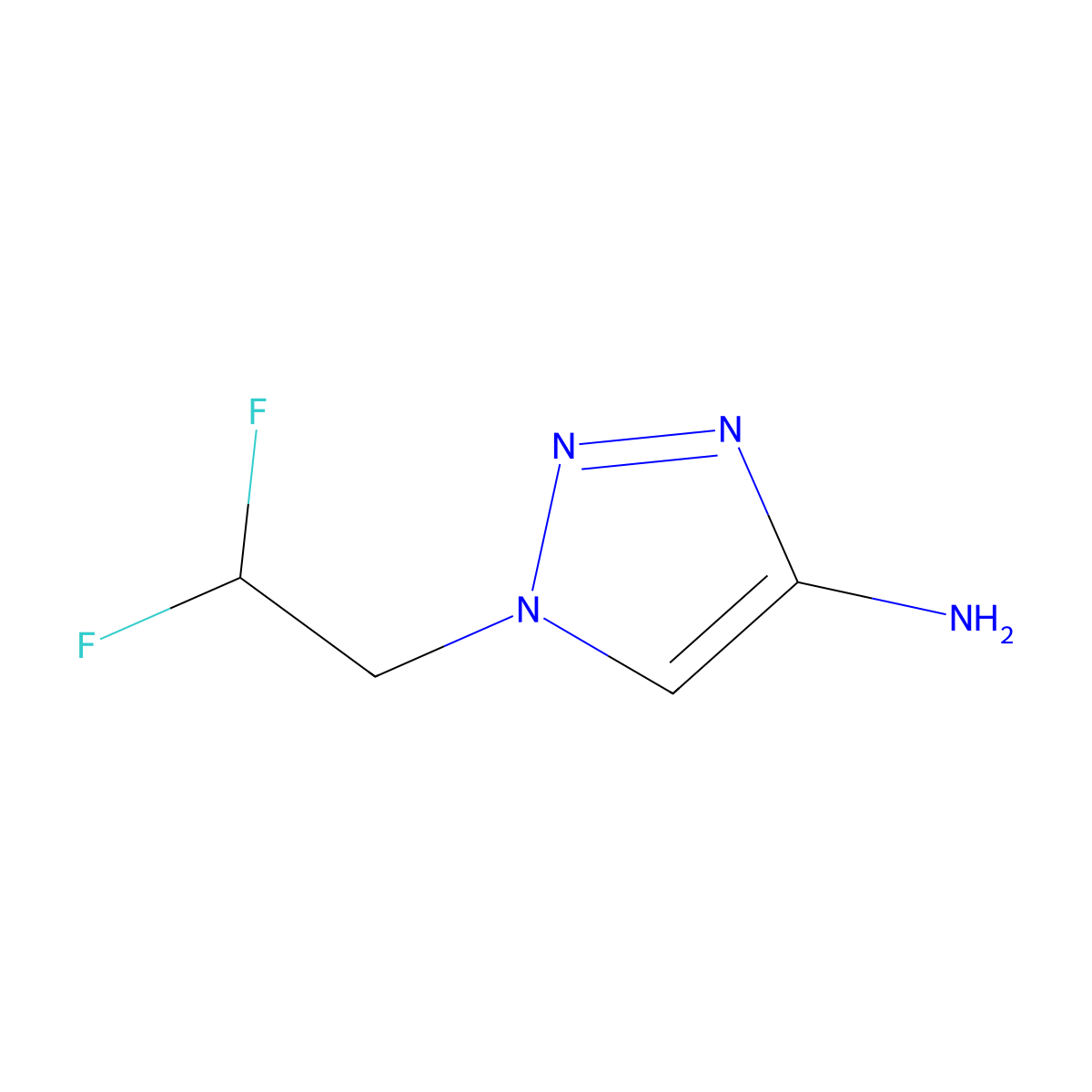1-(2,2-difluoroethyl)-1H-1,2,3-triazol-4-amine molecular structure, CAS 1443291-47-1