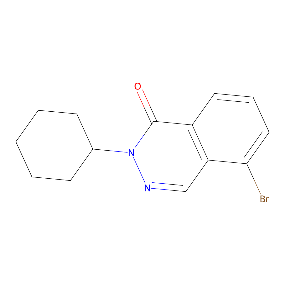5-Bromo-2-cyclohexylphthalazin-1(2H)-one molecular structure, CAS 1443292-05-4