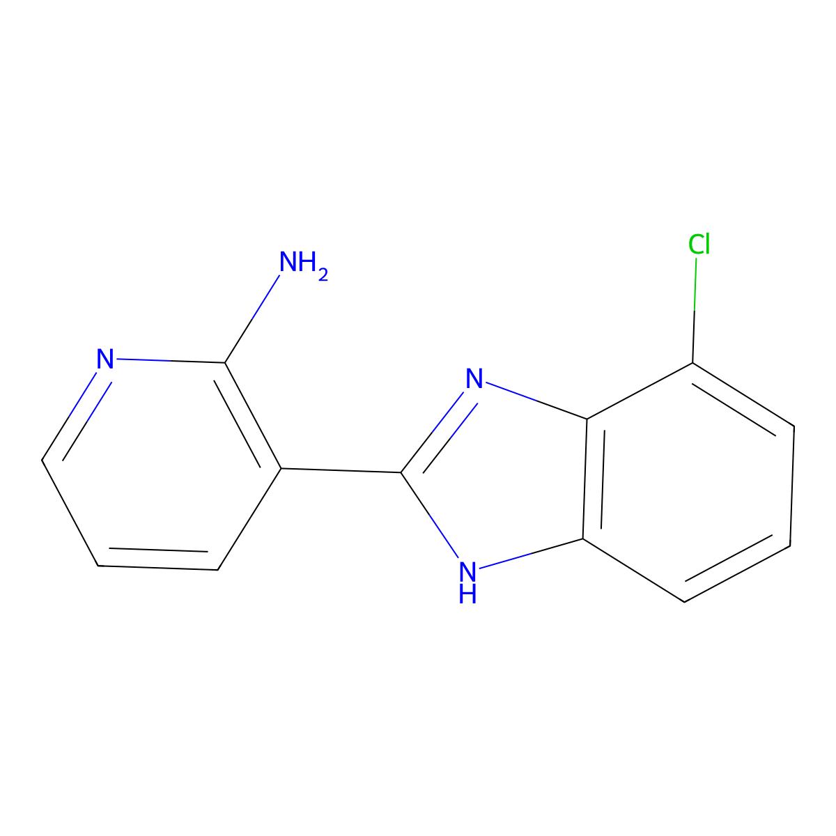 3-(4-Chloro-1H-benzo[d]imidazol-2-yl)pyridin-2-amine molecular structure, CAS 1443292-29-2