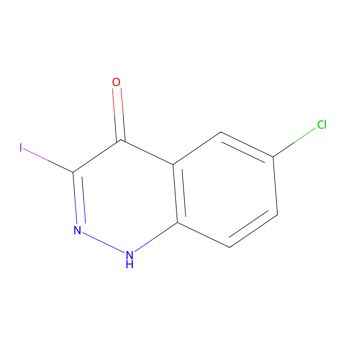6-Chloro-3-iodocinnolin-4(1H)-one molecular structure, CAS 1443292-33-8