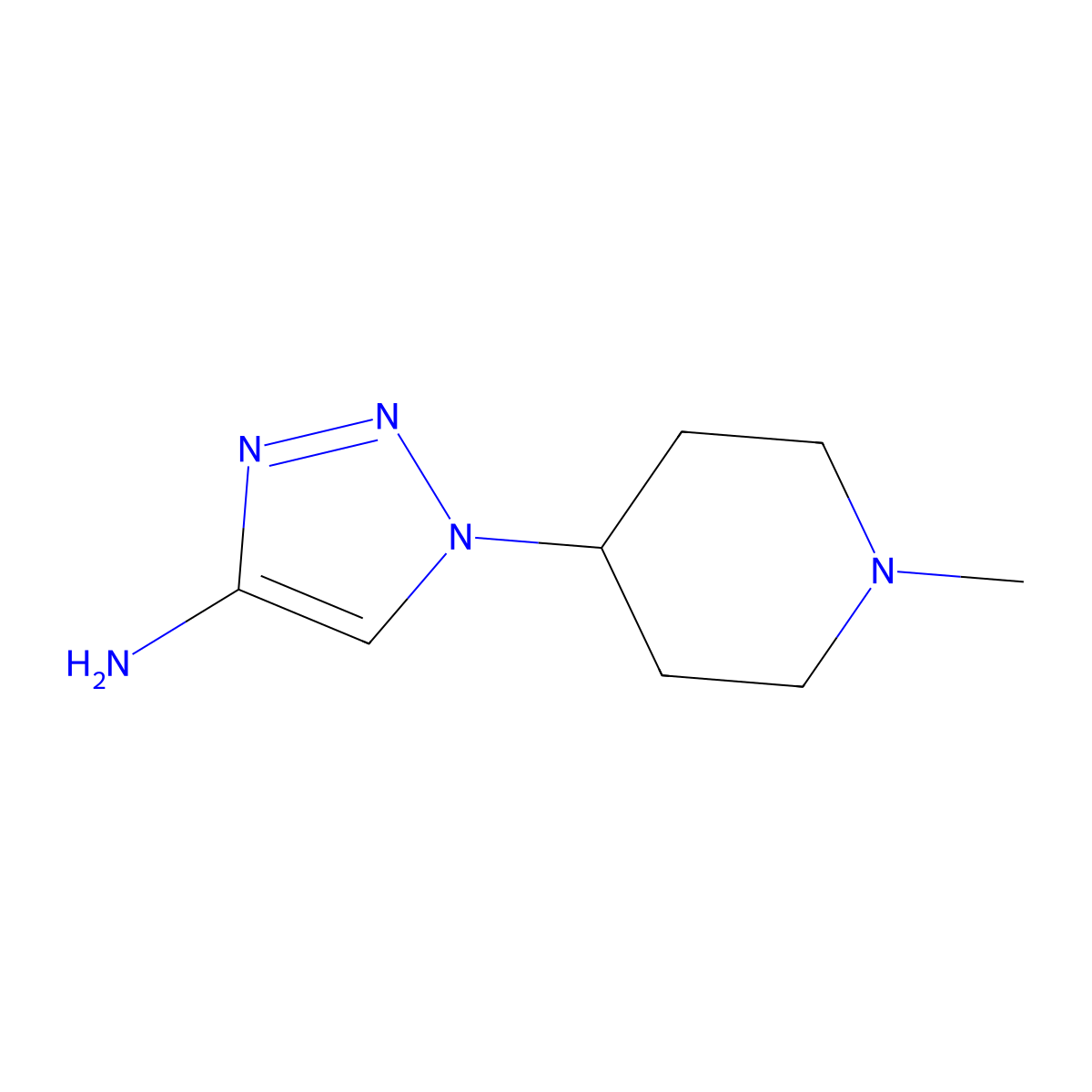 1-(1-Methylpiperidin-4-yl)-1h-1,2,3-triazol-4-amine molecular structure, CAS 1443292-42-9
