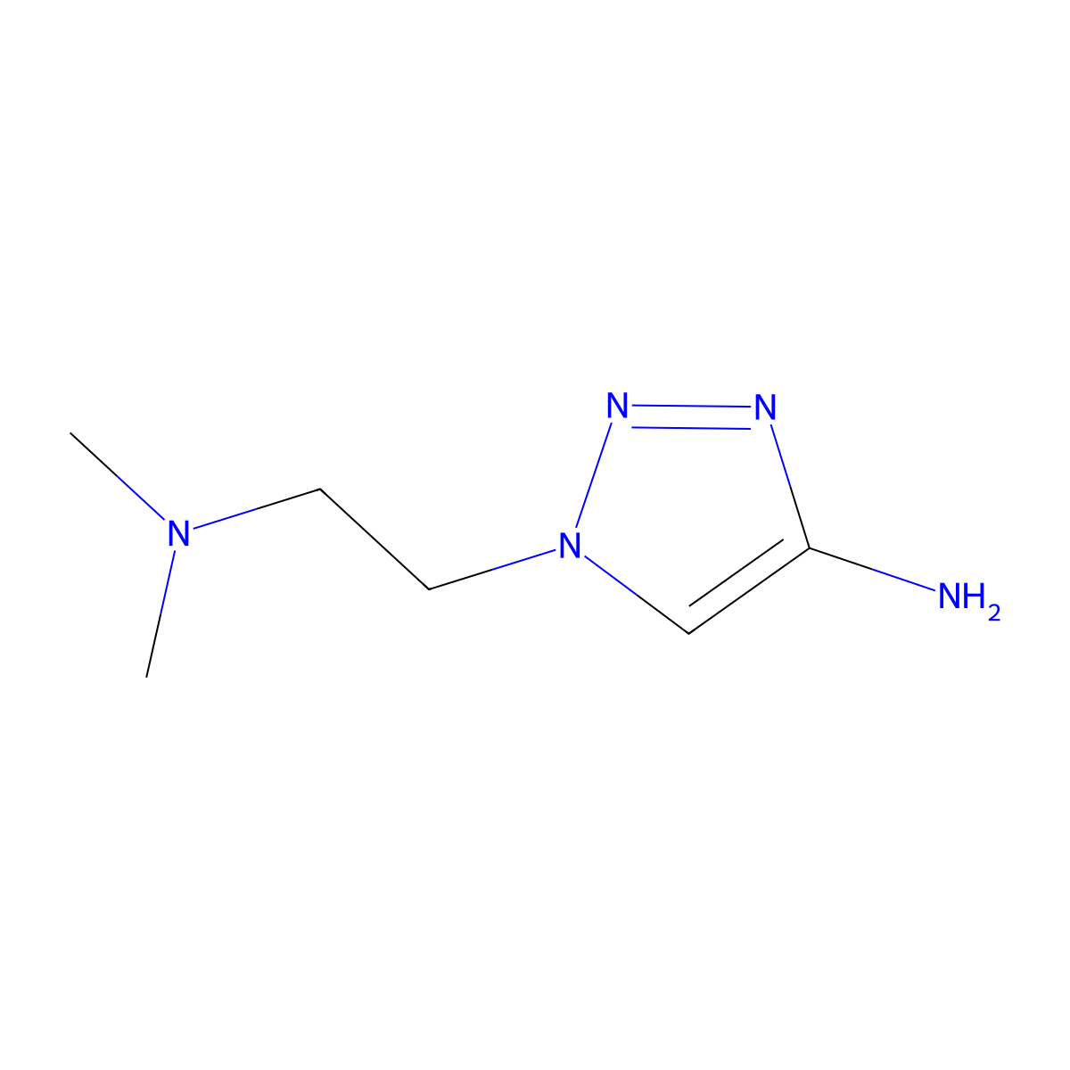 1-[2-(dimethylamino)ethyl]-1H-1,2,3-triazol-4-amine molecular structure, CAS 1443292-45-2