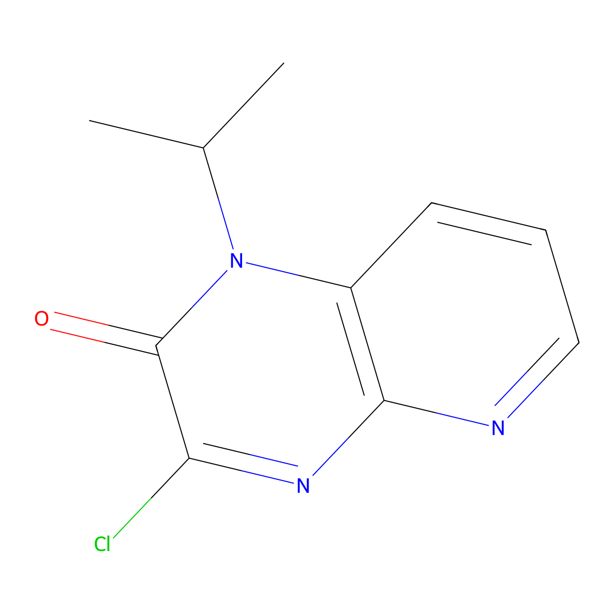 3-Chloro-1-isopropylpyrido[2,3-b]pyrazin-2(1H)-one molecular structure, CAS 1443292-46-3