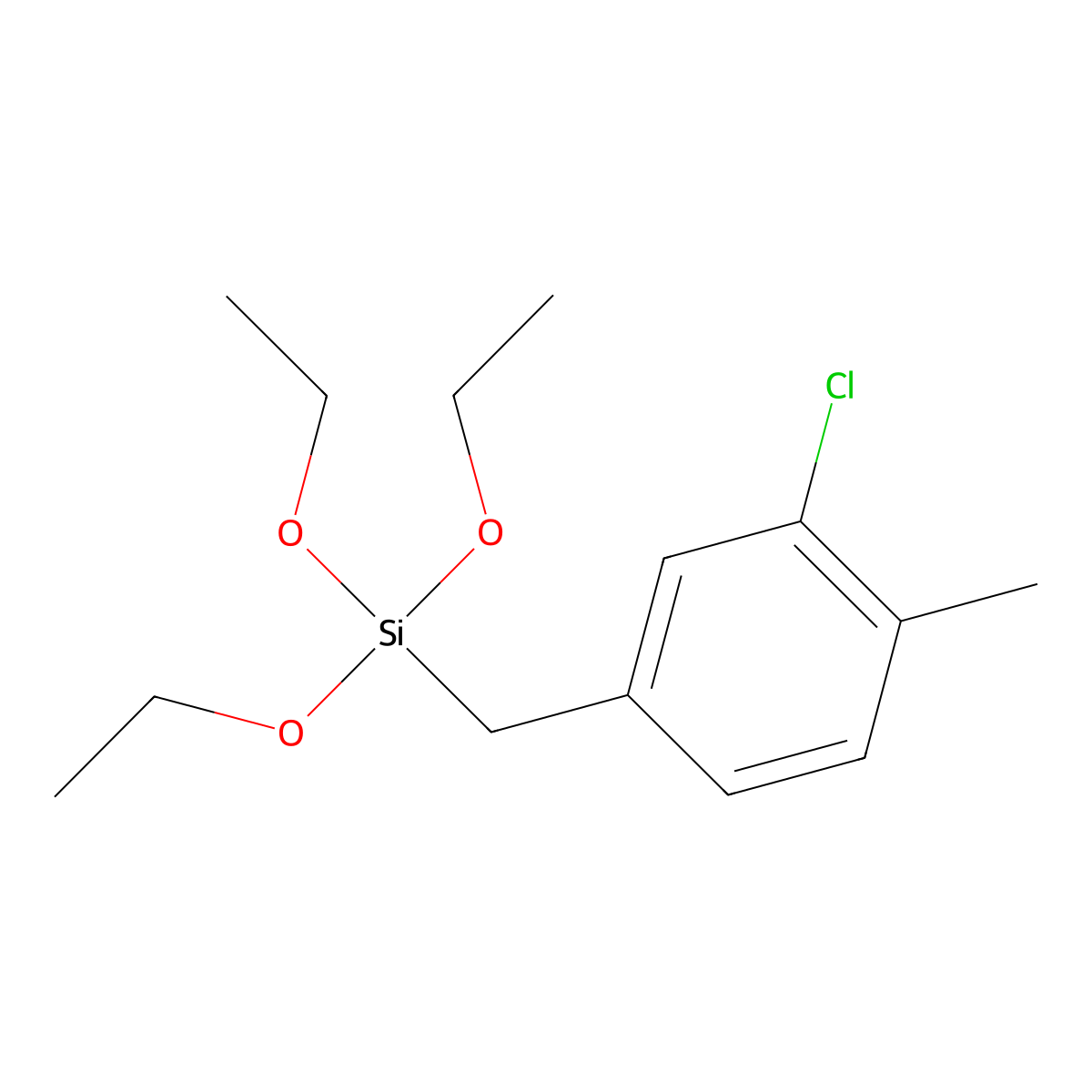 [(3-Chloro-4-methylphenyl)methyl](triethoxy)silane molecular structure, CAS 1443302-31-5