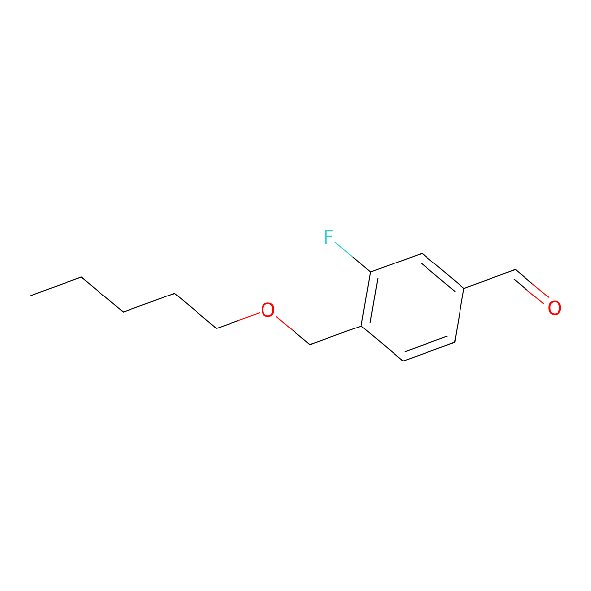 3-Fluoro-4-[(n-pentyloxy)methyl]benzaldehyde molecular structure, CAS 1443302-49-5