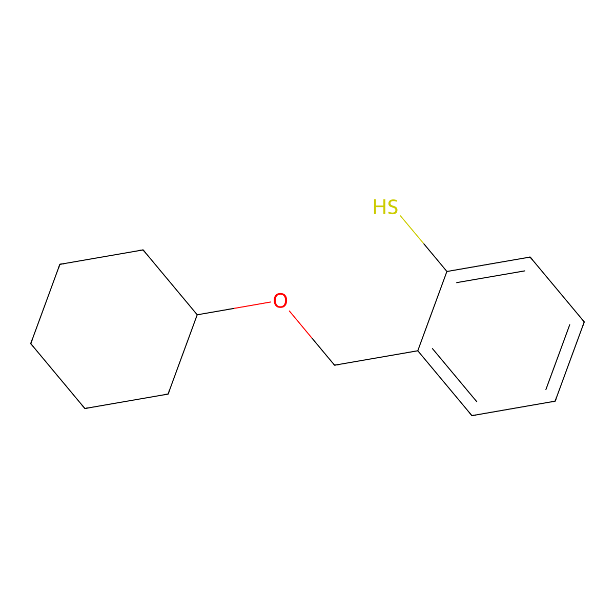 2-[(Cyclohexyloxy)methyl]thiophenol molecular structure, CAS 1443302-52-0
