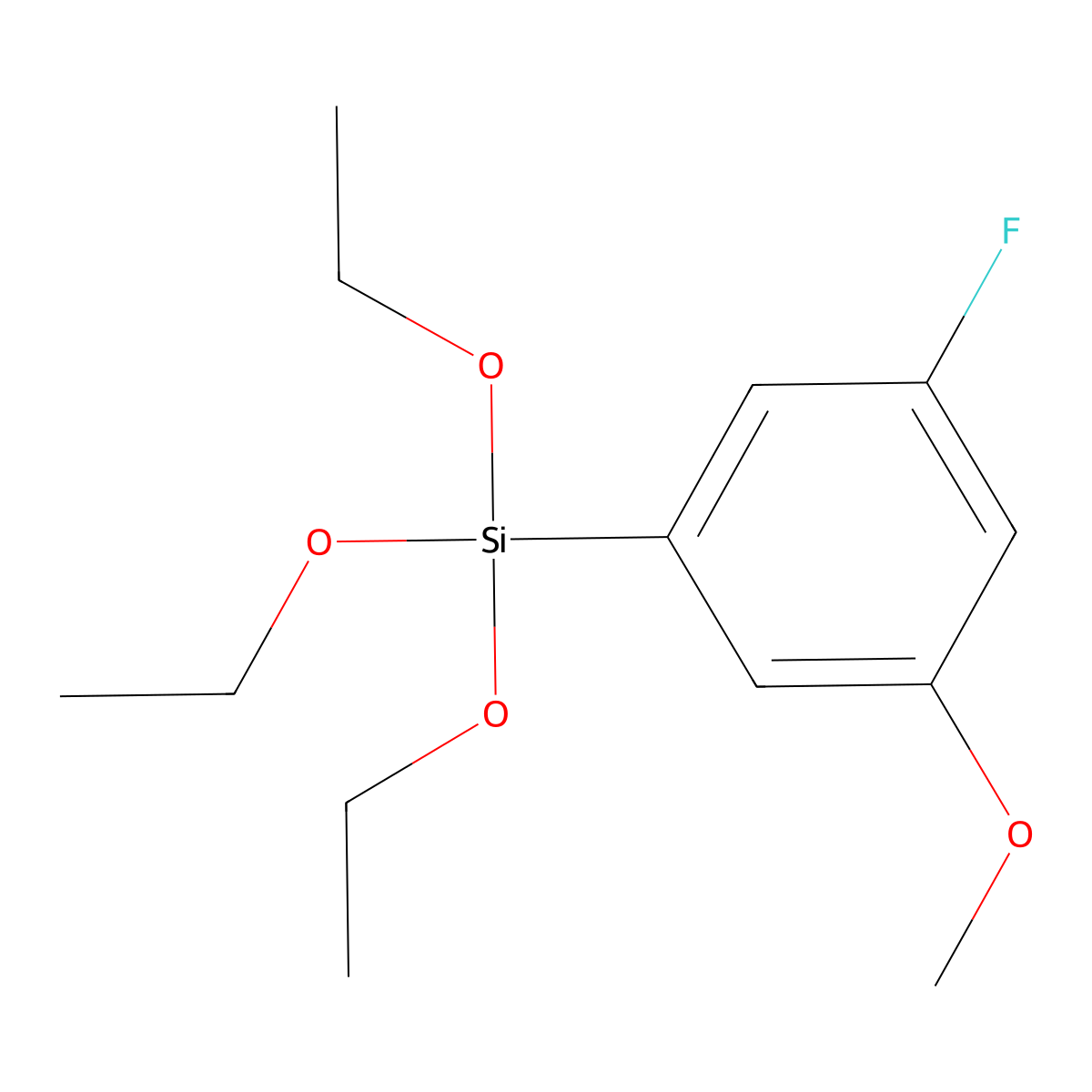 Triethoxy(3-fluoro-5-methoxyphenyl)silane molecular structure, CAS 1443302-54-2