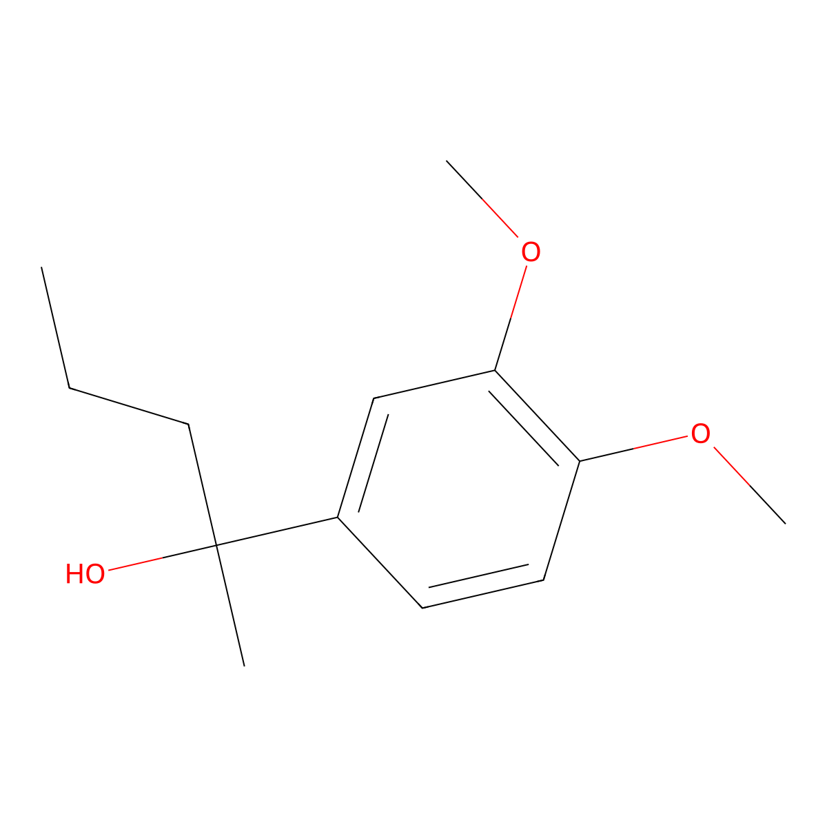 2-(3,4-Dimethoxyphenyl)-2-pentanol molecular structure, CAS 1443302-72-4