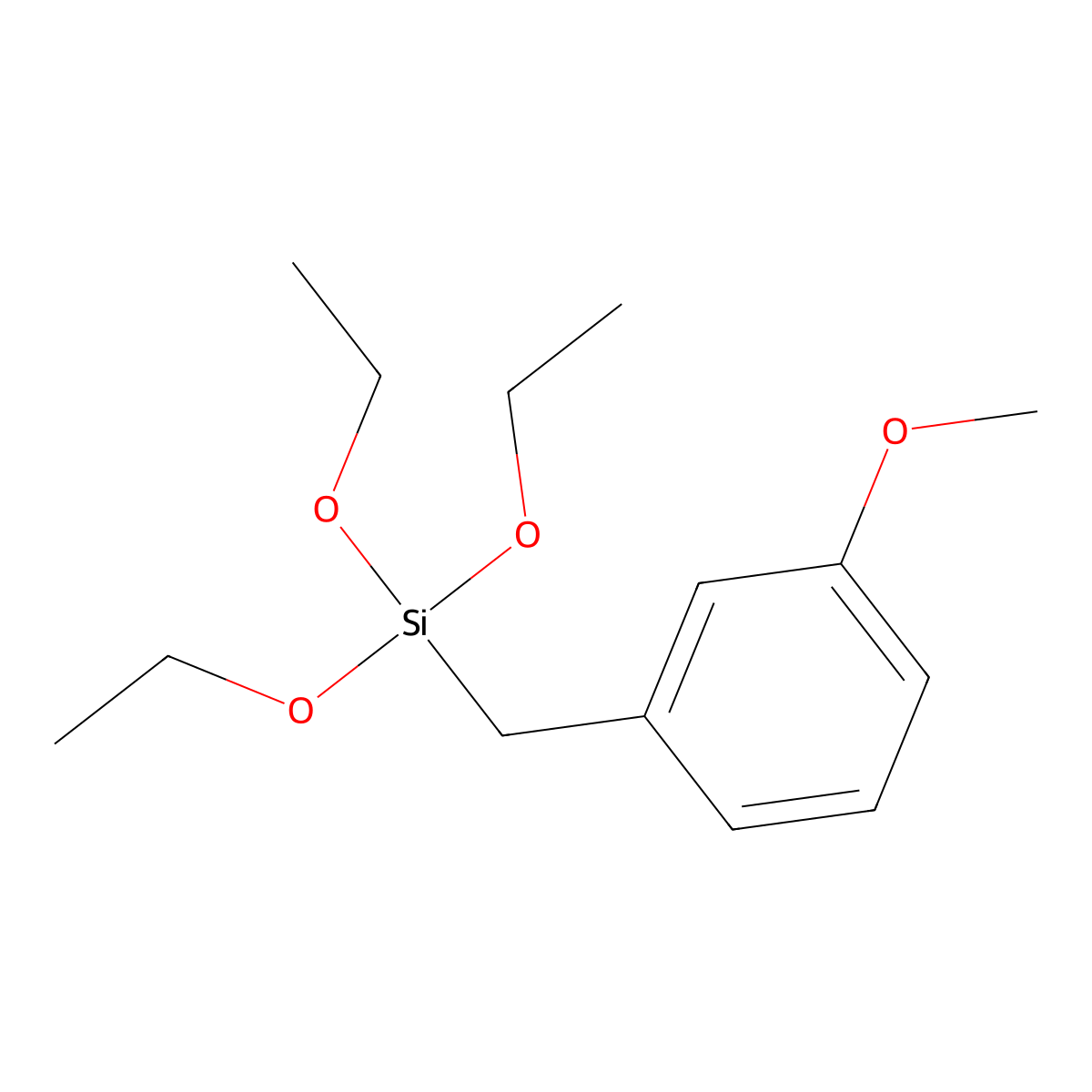 Triethoxy[(3-methoxyphenyl)methyl]silane molecular structure, CAS 1443302-78-0