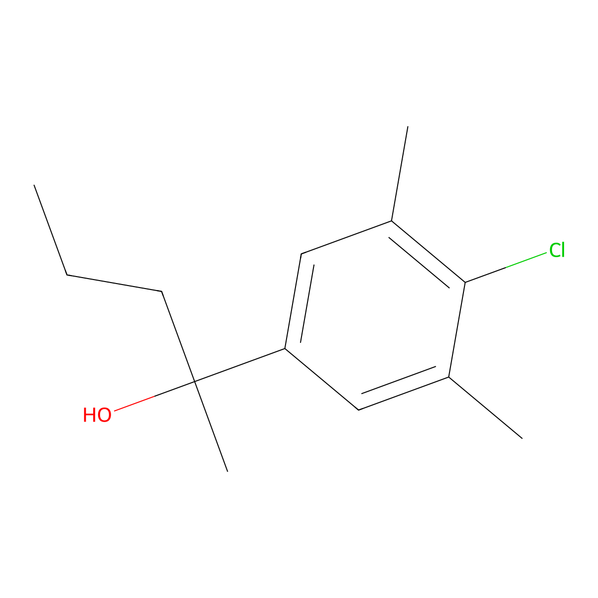 2-(4-Chloro-3,5-dimethylphenyl)-2-pentanol molecular structure, CAS 1443302-82-6