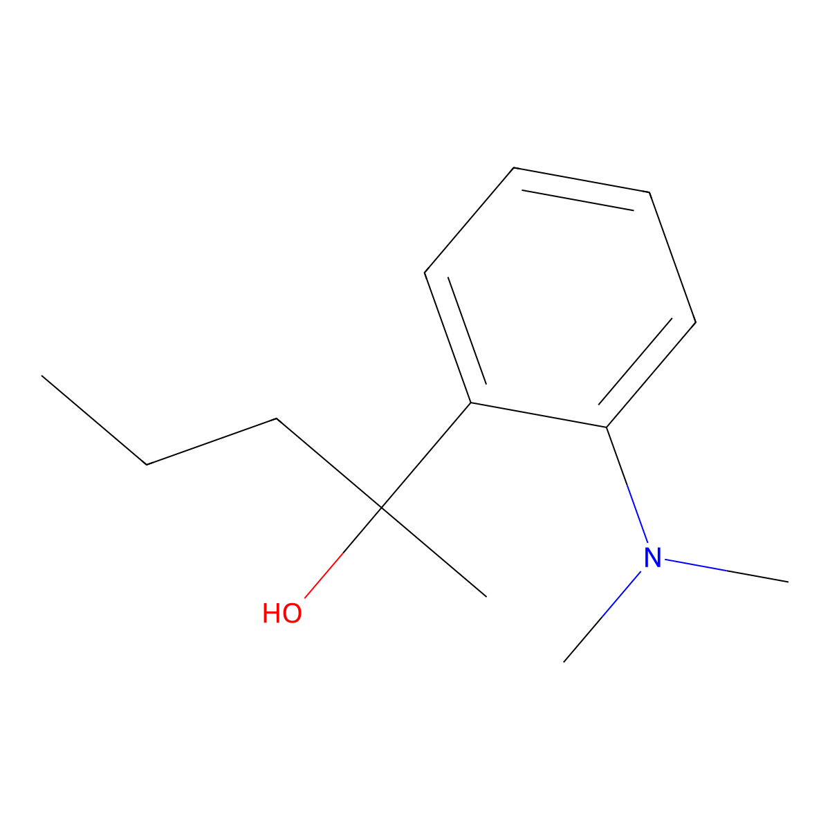 2-[2-(Dimethylamino)phenyl]-2-pentanol molecular structure, CAS 1443302-91-7