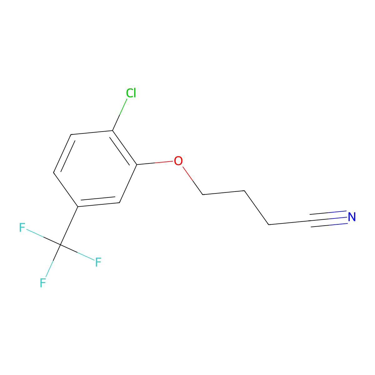4-[2-Chloro-5-(trifluoromethyl)-phenoxy]butanenitrile molecular structure, CAS 1443302-94-0