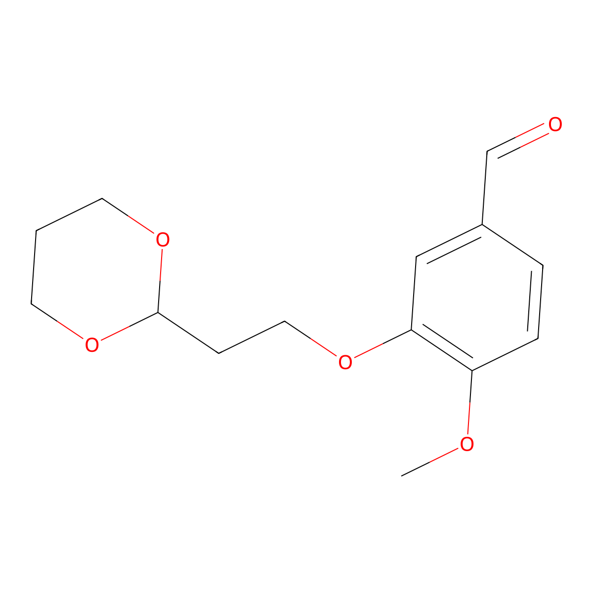 3-(2-(1,3-Dioxan-2-yl)ethoxy)-4-methoxybenzaldehyde molecular structure, CAS 1443302-97-3