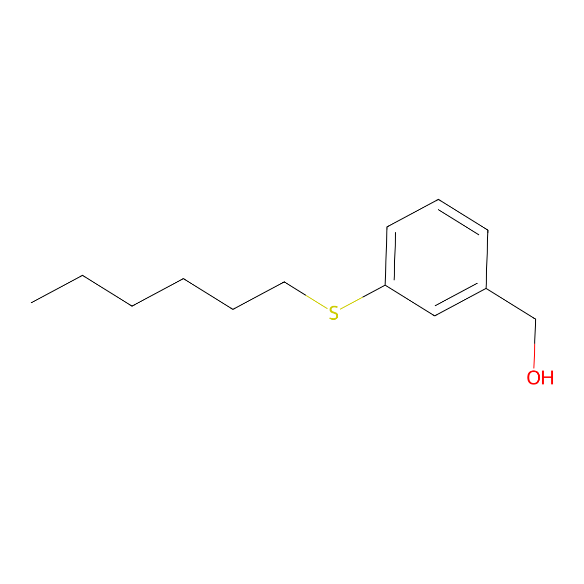 3-n-Hexylthiobenzyl alcohol molecular structure, CAS 1443302-98-4