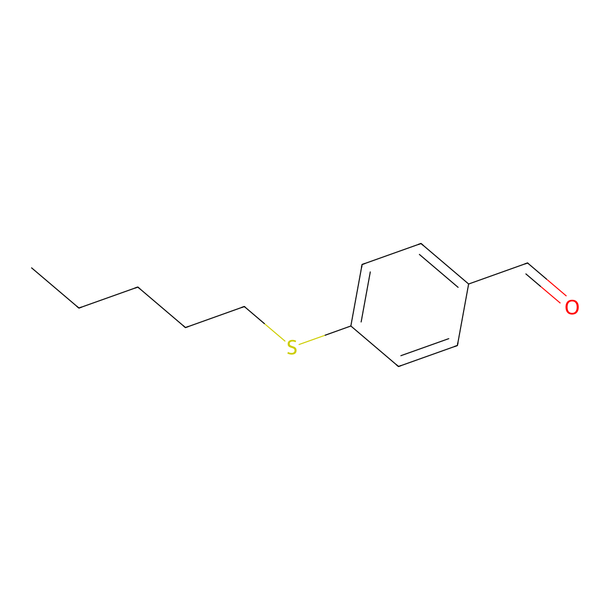 4-(n-Pentylthio)benzaldehyde molecular structure, CAS 1443303-06-7