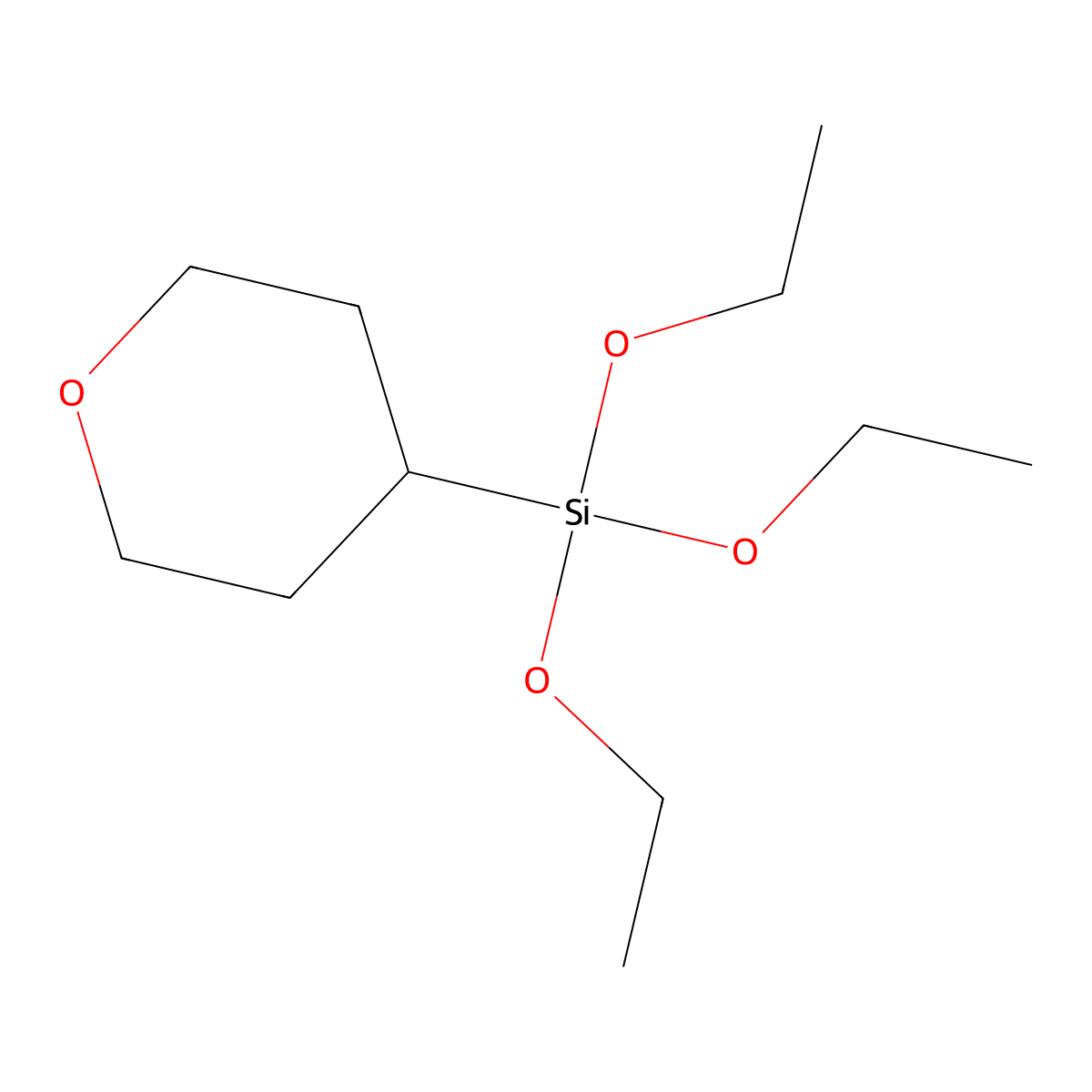 Triethoxy(oxan-4-yl)silane molecular structure, CAS 1443303-08-9
