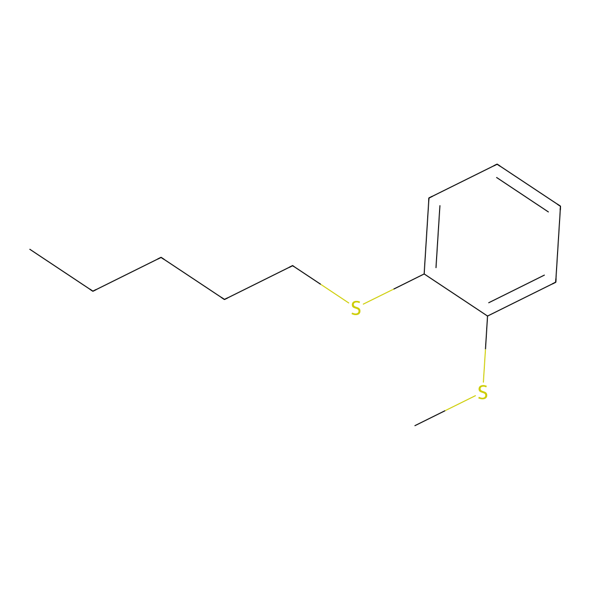 Methyl 2-(n-pentylthio)phenyl sulfide molecular structure, CAS 1443303-13-6