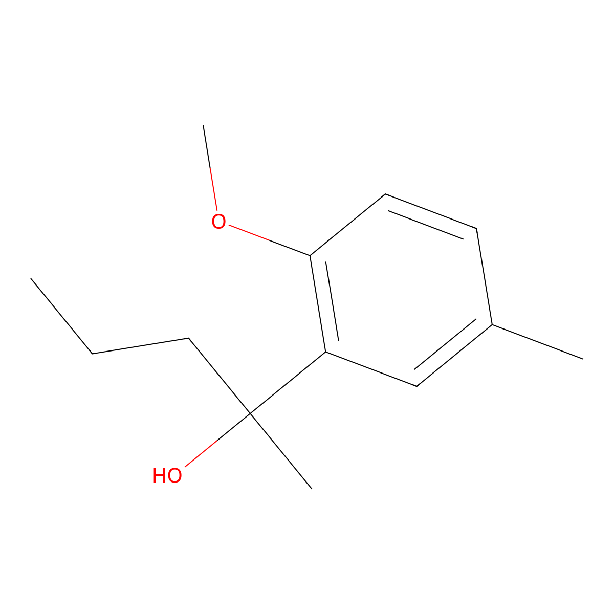 2-(2-Methoxy-5-methylphenyl)-2-pentanol molecular structure, CAS 1443303-27-2