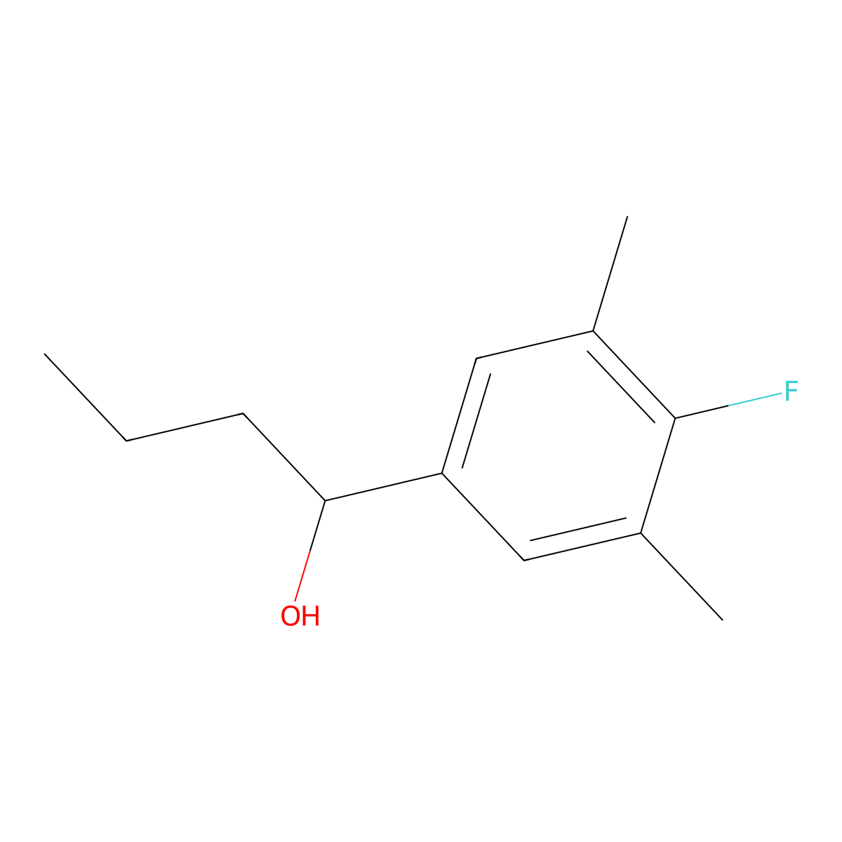 1-(4-Fluoro-3,5-dimethylphenyl)-1-butanol molecular structure, CAS 1443303-34-1