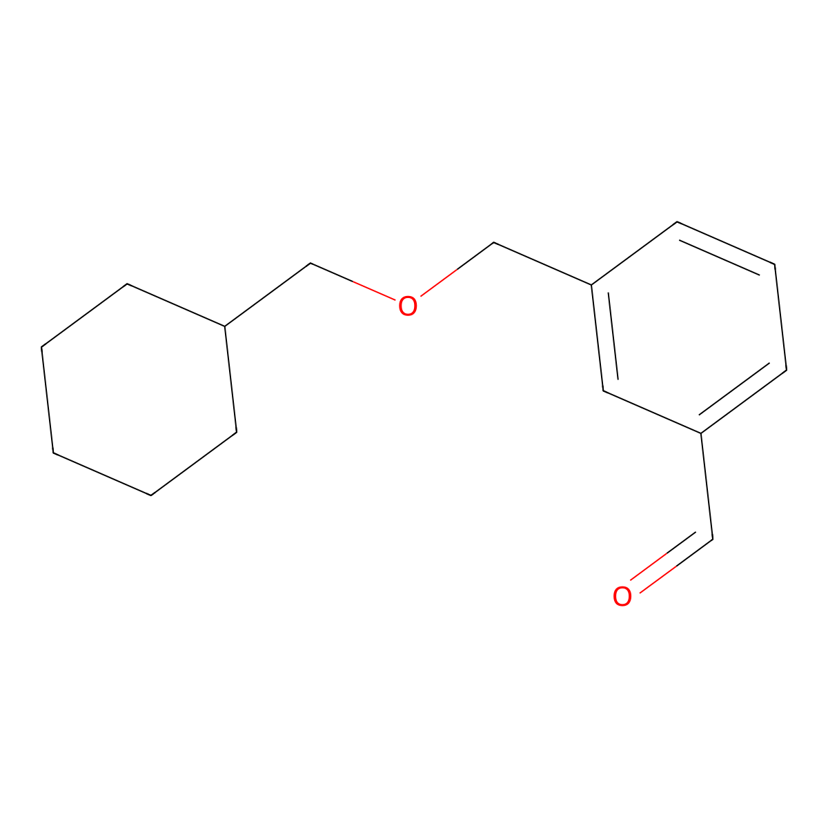 3-Cyclohexylmethoxymethyl-benzaldehyde molecular structure, CAS 1443303-44-3