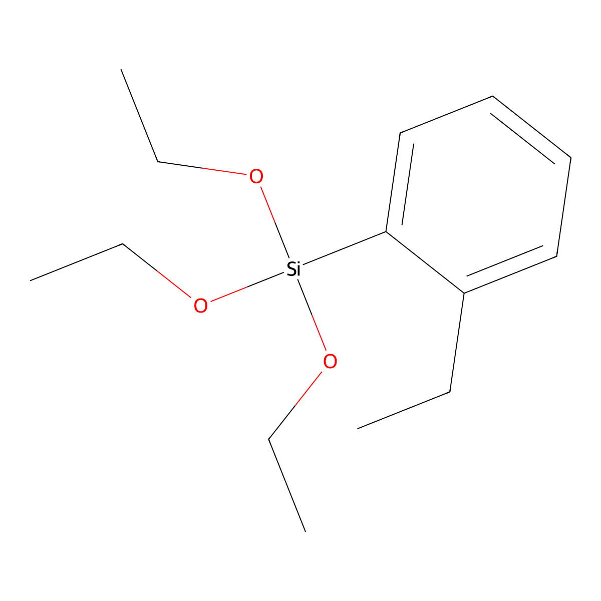 Triethoxy(2-ethylphenyl)silane molecular structure, CAS 1443303-61-4